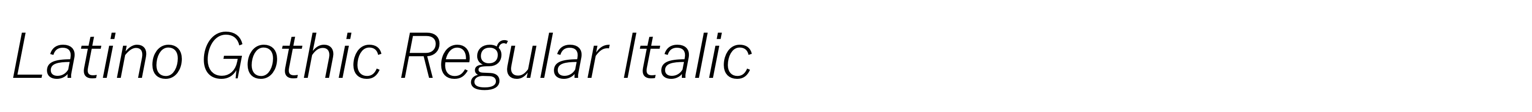 Latino Gothic Regular Italic